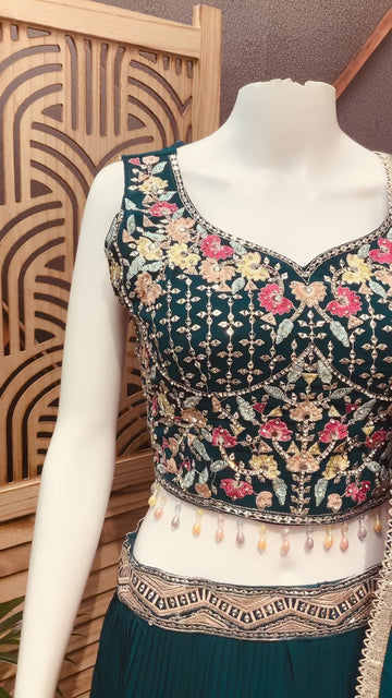 Vibrant Festive Lehenga Set - Party & Wedding Wear