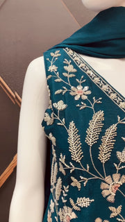 Blue Party Wear Palazzo set