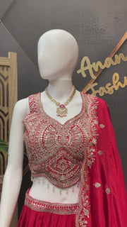 Party wear Pink Lehenga set