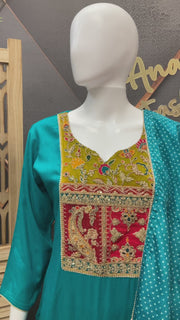 Women’s Rama Blue Kurti Set