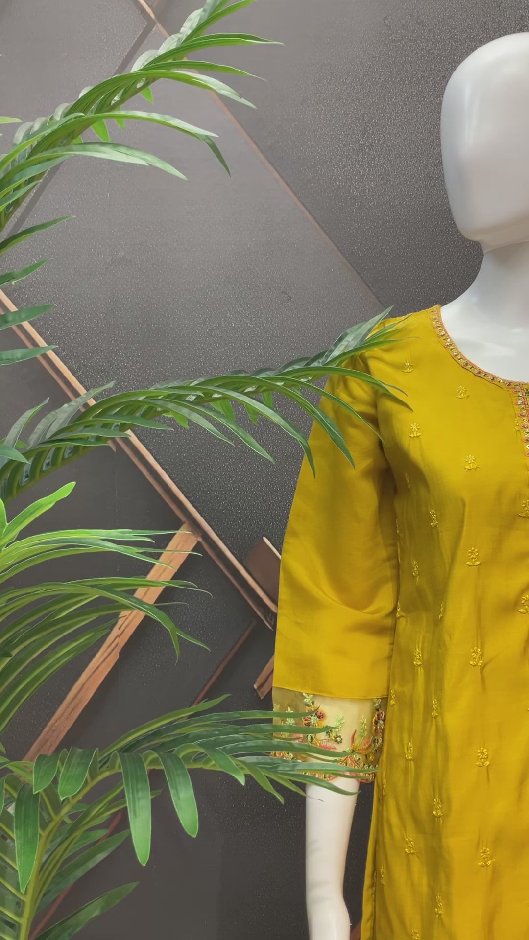 Mustard yellow kurti set