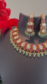 Jadau Kundan Necklace Set