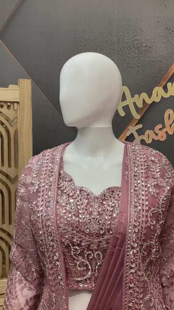 Ready to Wear Saree with Overcoat