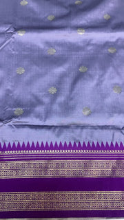 Semi Silk Lavender Color Saree