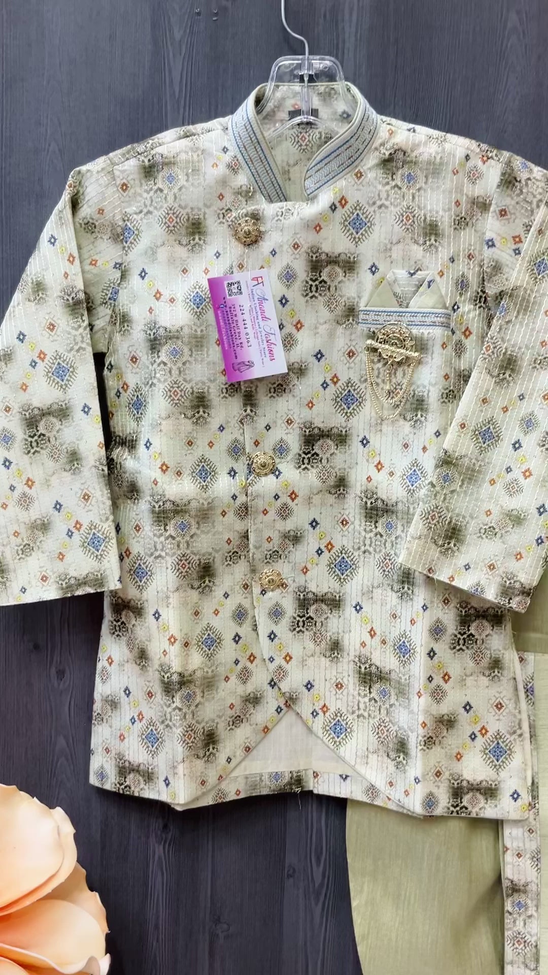 Boys dhoti set with Digital print -Size 0 to 5