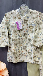 Boys Dhoti Set with Digital Print Size 0 to 5 - Kids Ethnic Wear