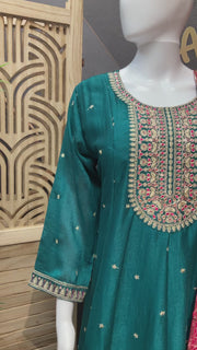 Sea Green Anarkali Kurti set