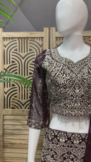 Women’s Georgette Lehenga Set Full Work