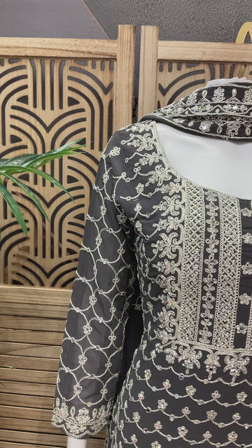 Heavy Work Party Wear Designer Sharara Set - Wedding & Festive