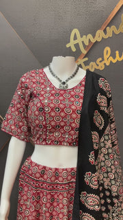 Garba Pure Cotton Ajrakh Print Chaniya Choli