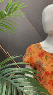 Orange Designer Gown - Fits 38-44