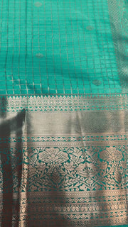 Rama Blue Semi Silk Kanjeevaram Saree