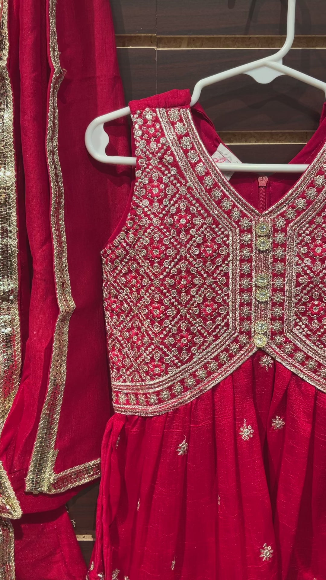 Size 22-Red - Toddler Girl Sharara set