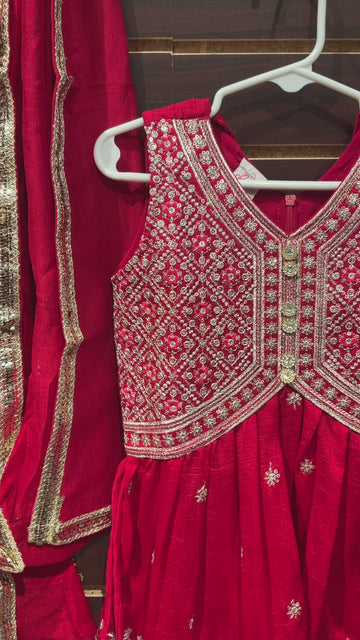 Size 22-Red - Toddler Girl Sharara set