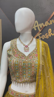 Yellow - Party Wear Lehenga set