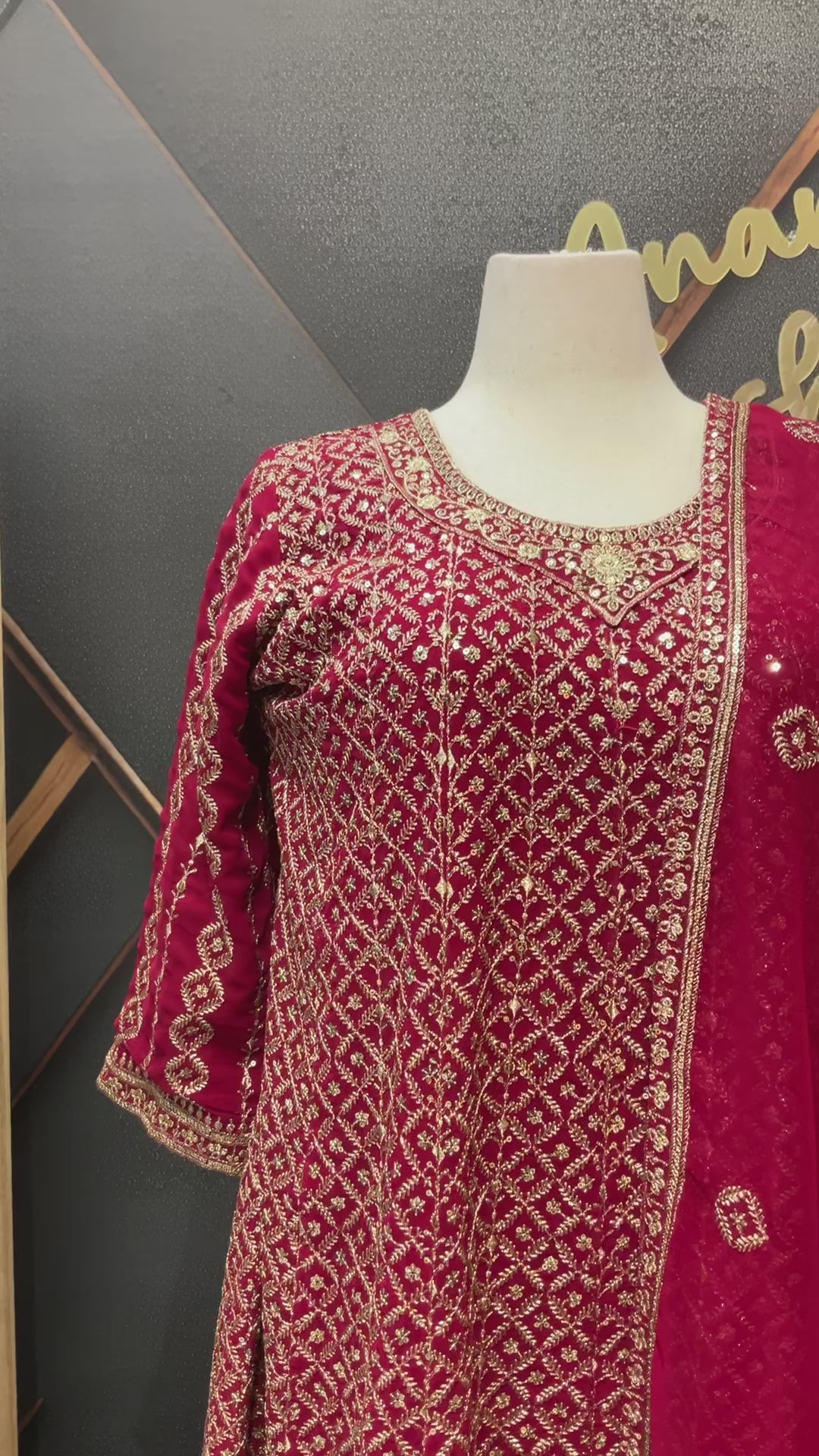 Size 44/Indian XXL - Party Wear Pink Sharara set