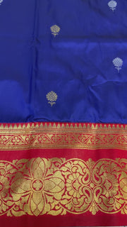 Semi Silk Kanjeevaram Royal Blue Saree