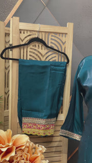 Women’s Teal Blue Kurti Set – Plus Size