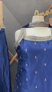 Blue Sleeveless Palazzo set