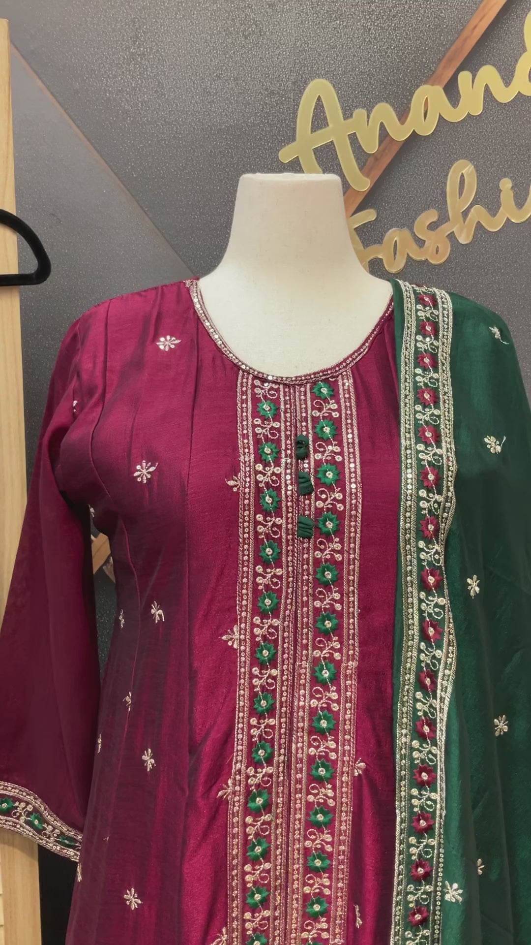 Plus size - Party Wear Anarkali Kurti set