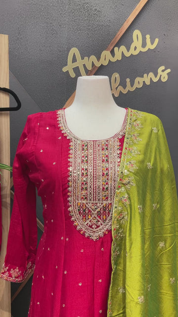 Plus size Party Wear Anarkali Kurti set- Size 46/48
