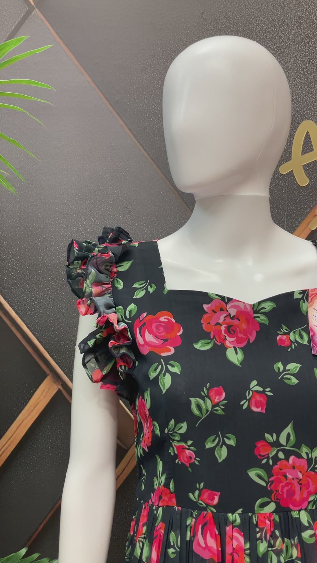 Black Designer Gown - Elegant Indian Anarkali Ethnic Frock