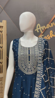 Party Wear Long dress with dupatta