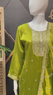 Women’s Green Party Wear Kurti set