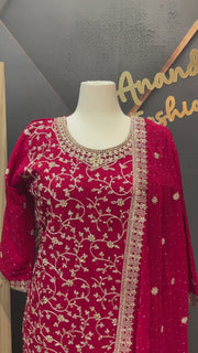 Party Wear Pink Sharara set