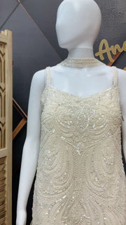 Party Wear White Palazzo set