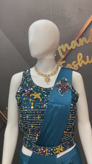 Blue Ready to Wear Saree