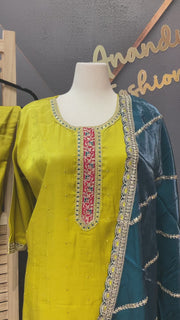 Women’s Plus Size Green Kurti Set