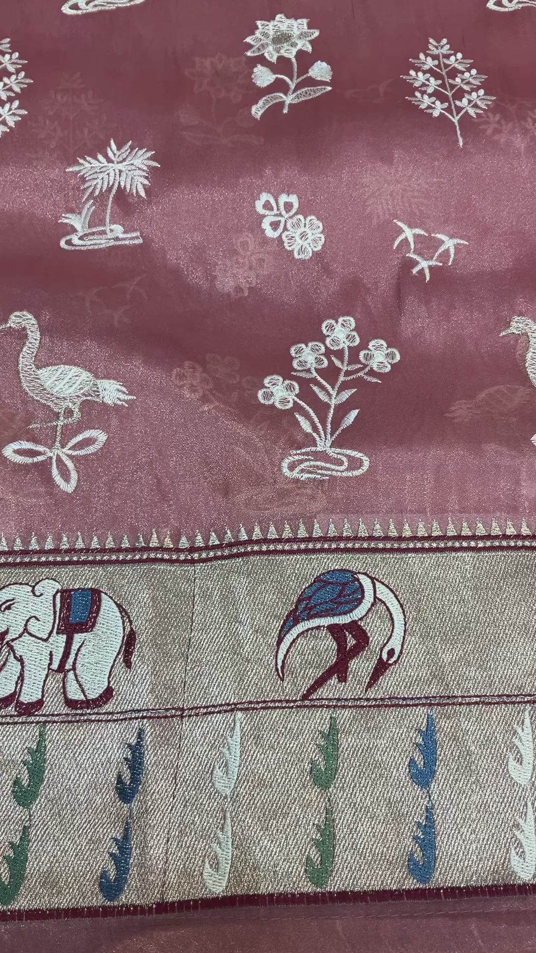 Orangza Tissue Sarees with Stitched Blouse