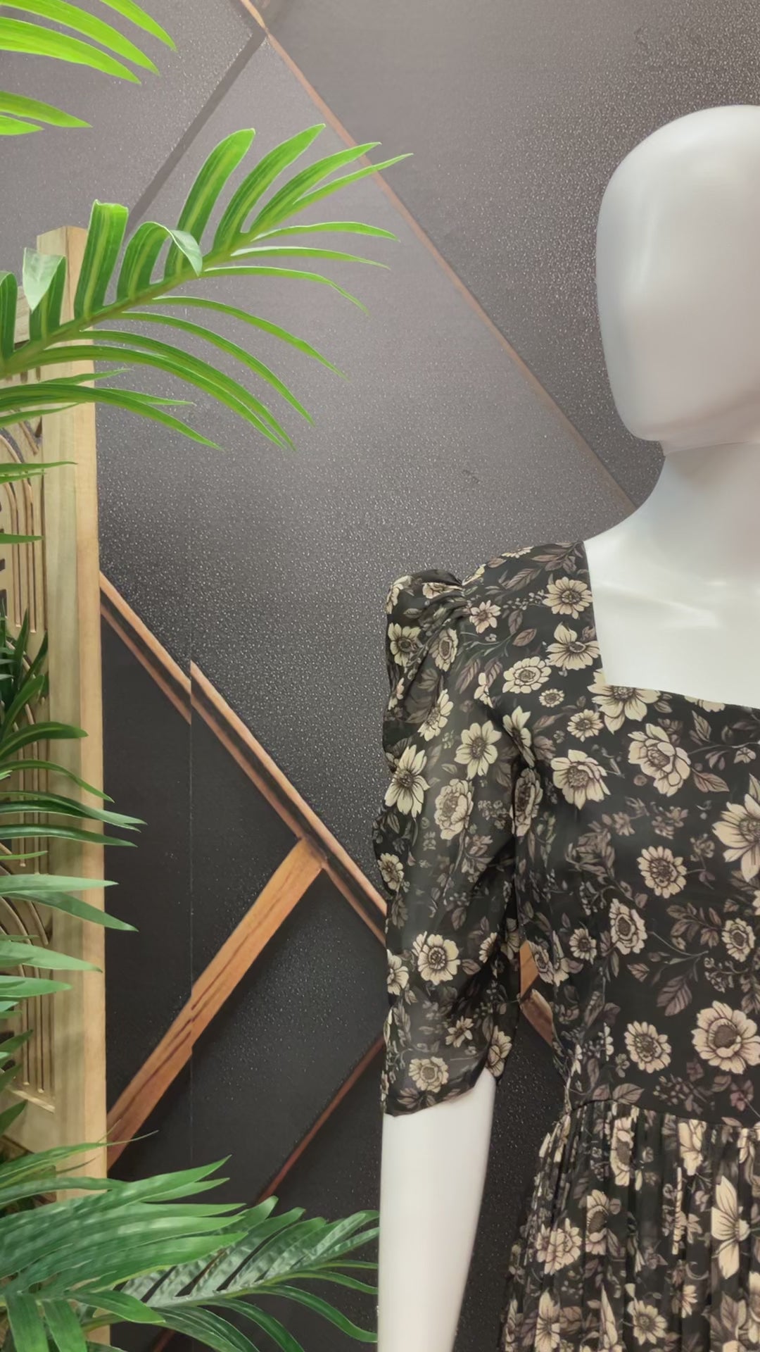 Black Designer Gown - Elegant Indian Anarkali Ethnic Frock