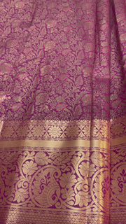 Wine Color - Semi silk Kanjeevaram Saree