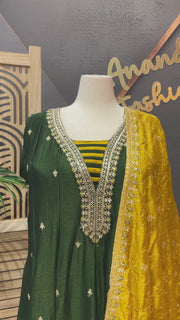 Plus Size Green Long Dress