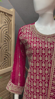 Pink Party Wear Sharara set