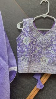 Toddler Girls Purple lehanga set