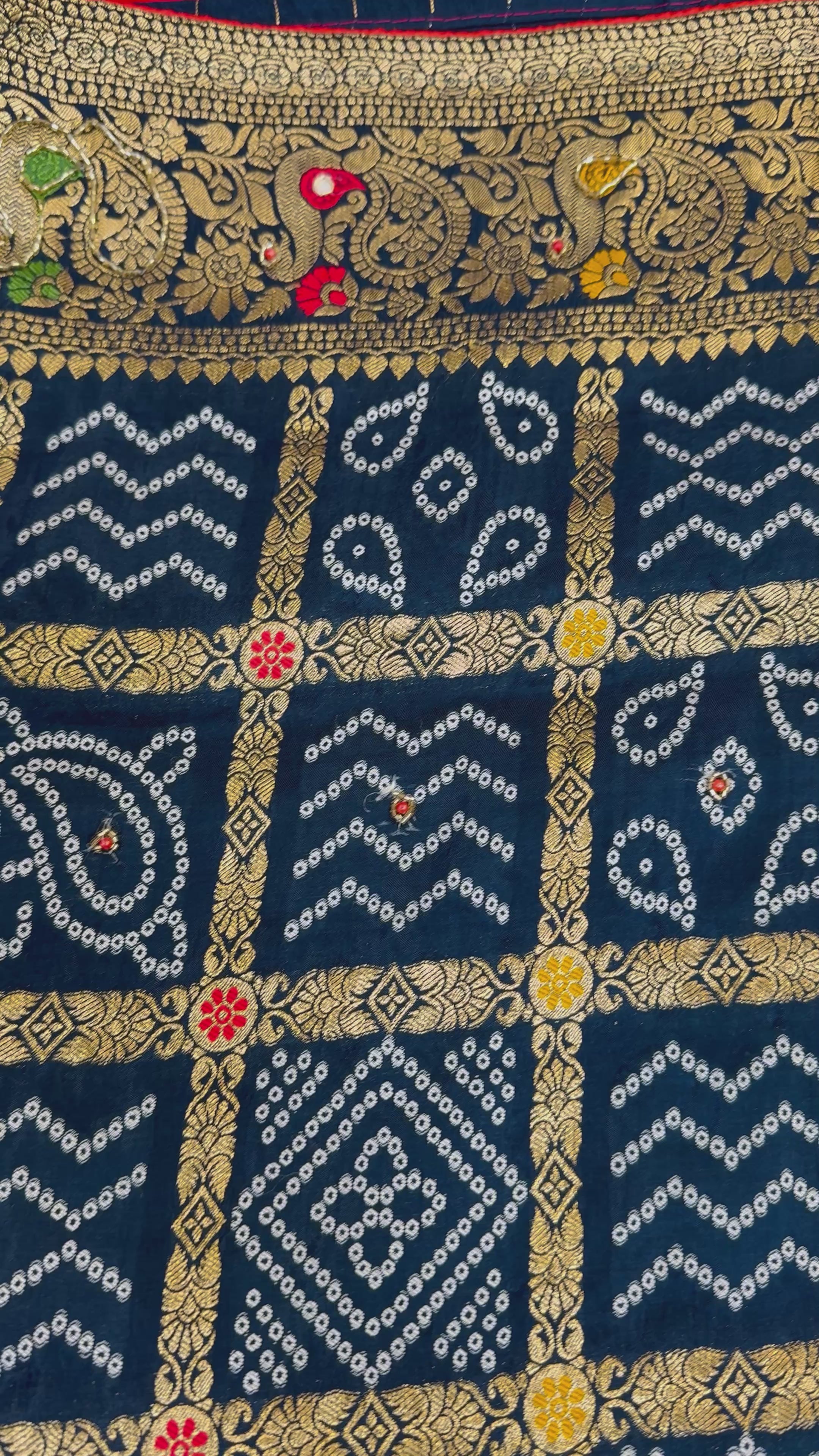 Premium- Gharchola Bandhani Sarees with Bead Work