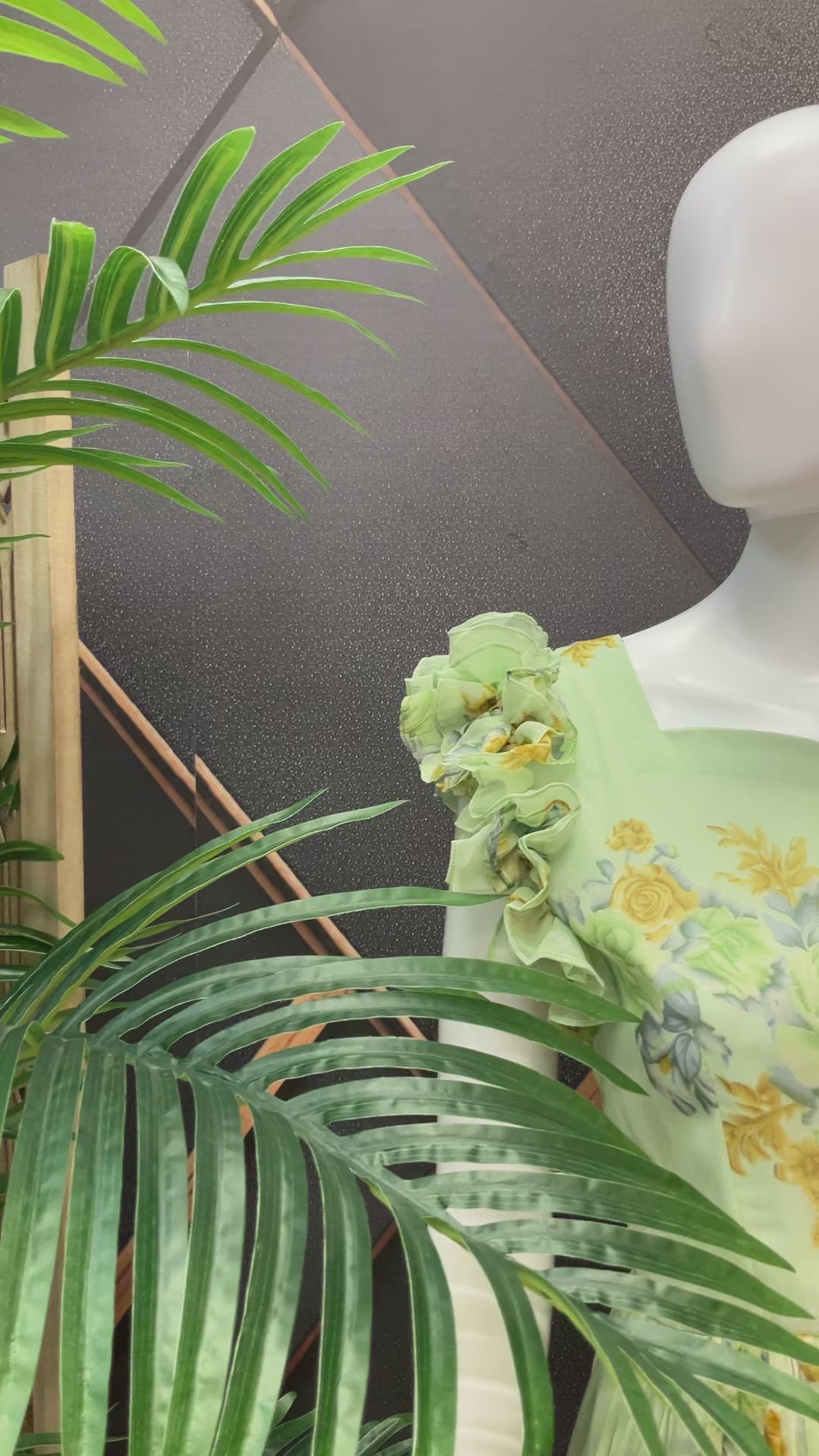 Green Designer Gown - Luxury Indian Anarkali Ethnic Frock