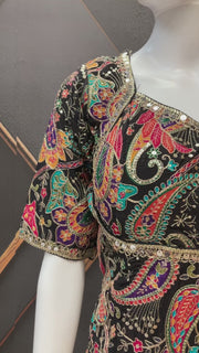 Georgette Long Embroidery Work  Blouse