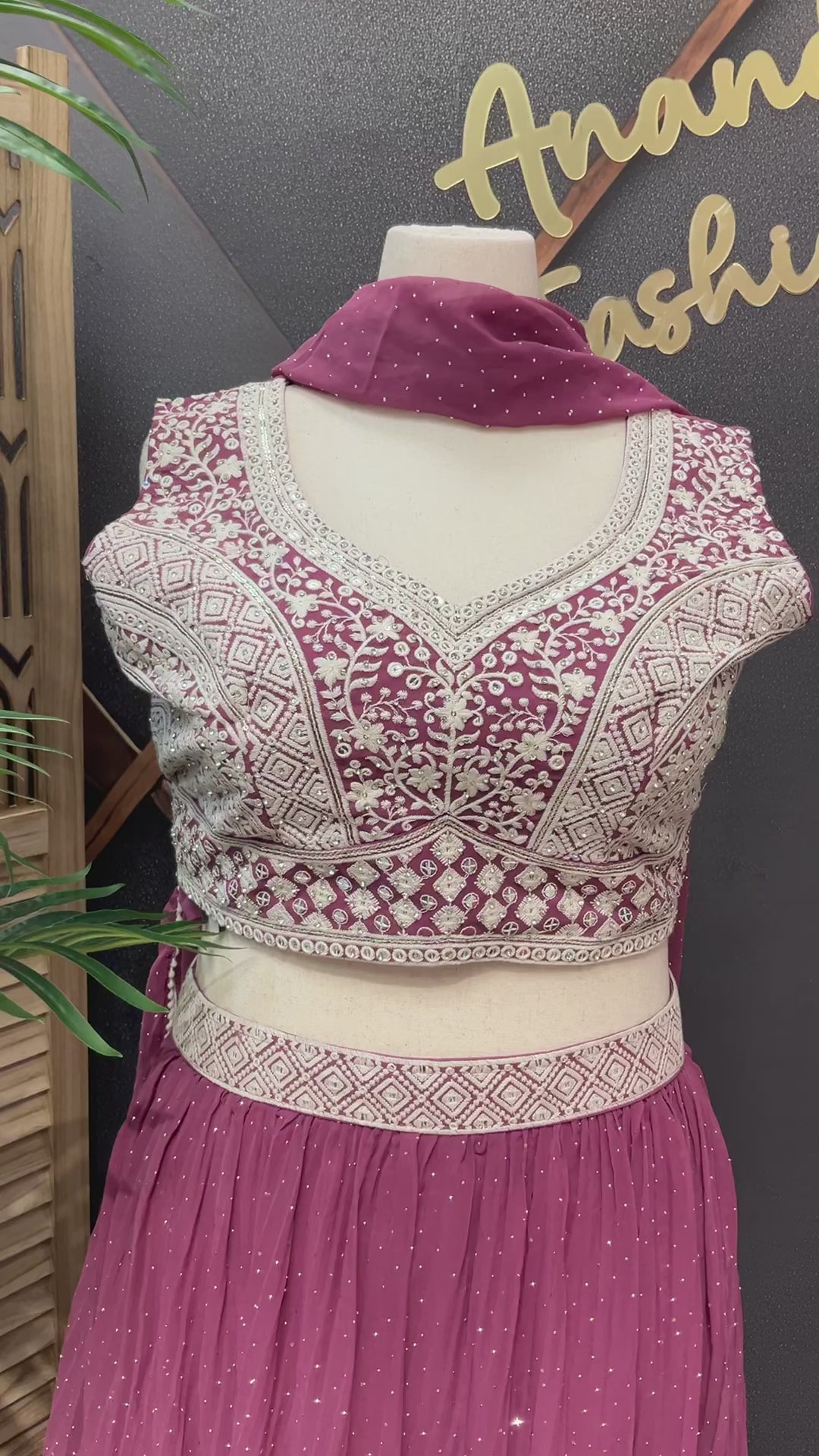 Plus Size  -Georgette Lehenga set - Size 50