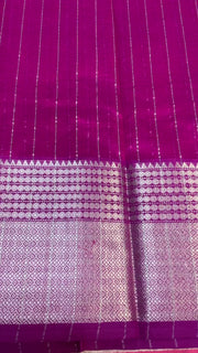 Pink Mangalagiri Silk Saree