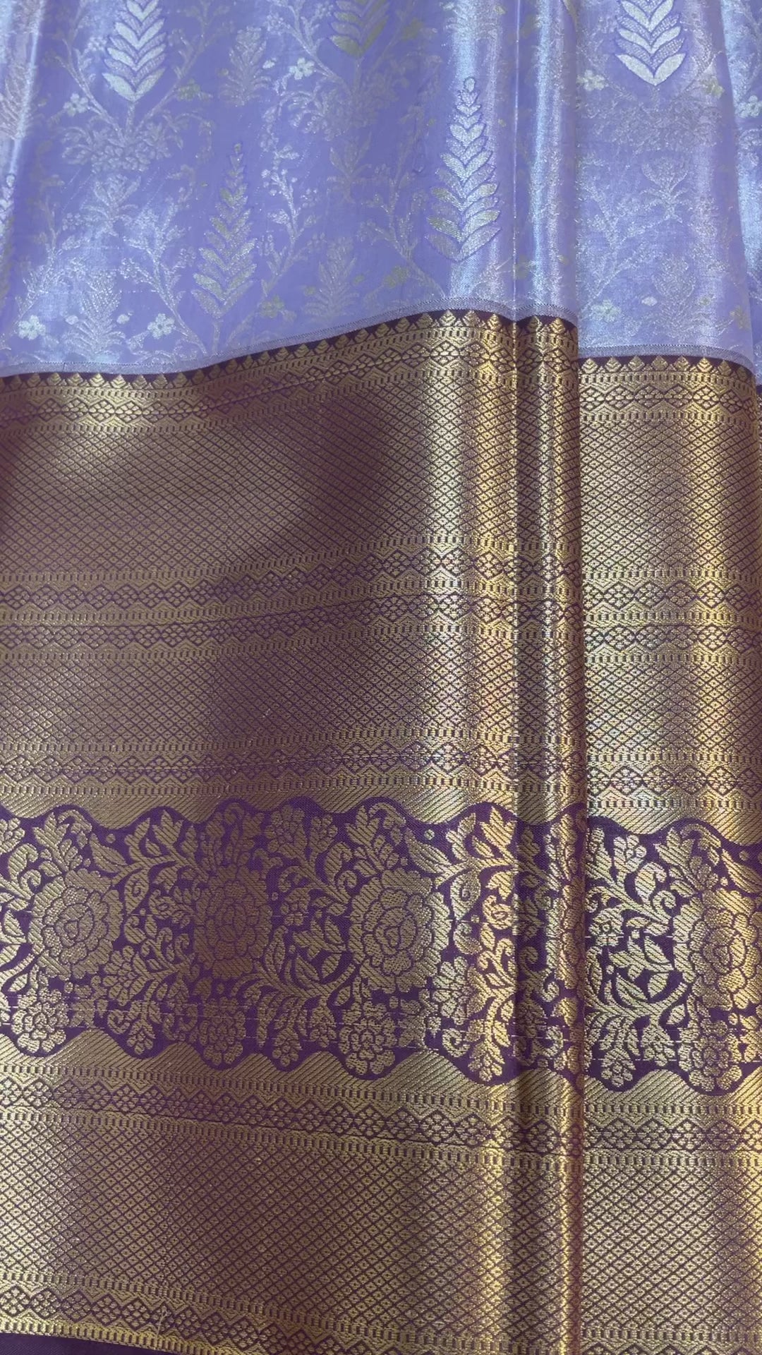 Semi Silk Kanjeevaram - Allover Design Lavender Saree