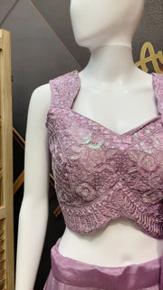 Pastel Purple Designer Lehanga set