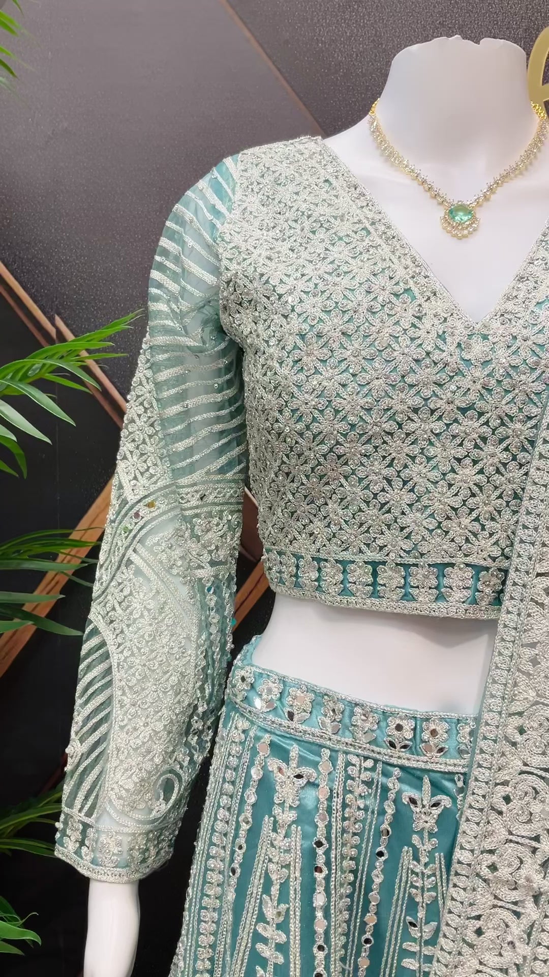 Heavy Work Wedding Guest- Lehenga set