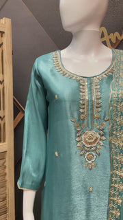 Blue Party Wear Kurti set