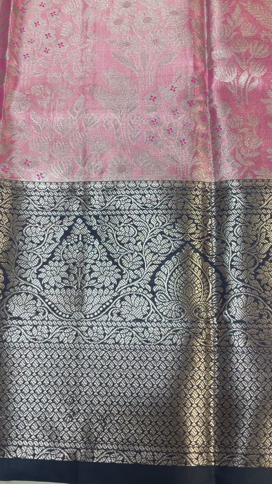 Semi Silk Kanjeevaram - allover Design Baby Pink Saree