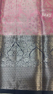Semi Silk Kanjeevaram Allover Design Baby Pink Saree