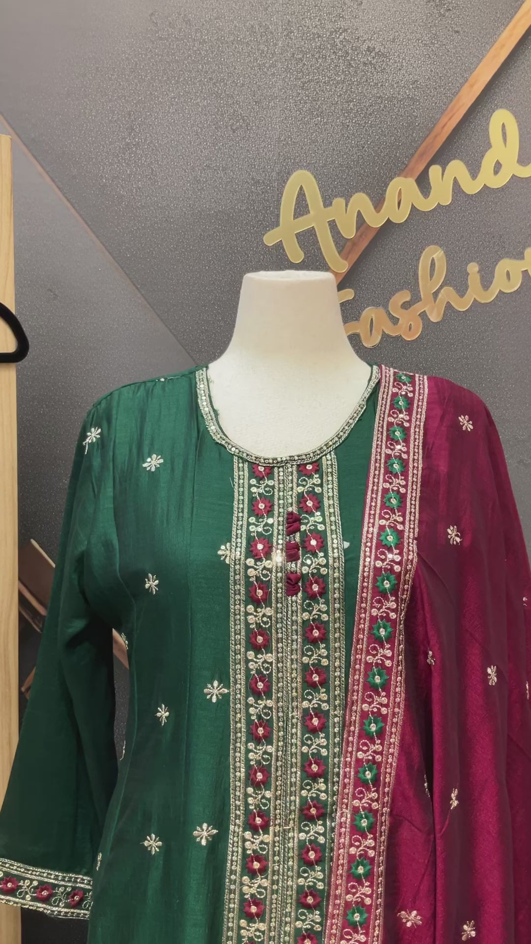 Plus size - Party Wear Anarkali Kurti set